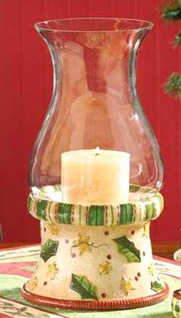 Holiday Stockings Hurricane Lamp & Globe