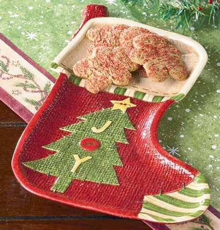 Holiday Stockings Cookie Tray