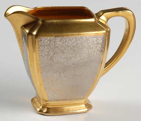 Rose and Daisy (Platinum on Gold) Creamer