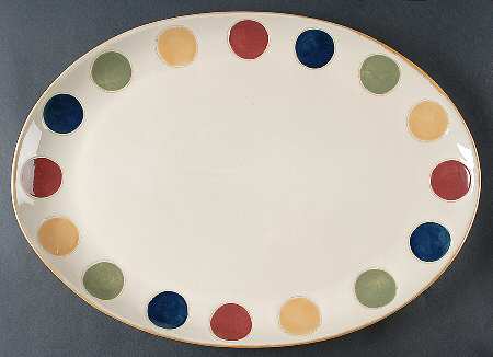 Dots 19" Oval Serving Platter