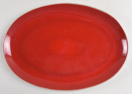 Red Reactive 15" Oval Serving Platter