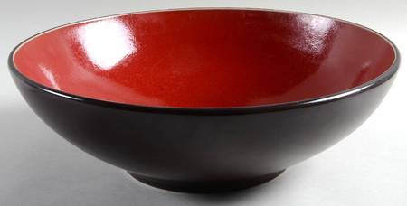 Red Reactive 12" Round Serving Bowl