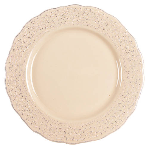 Lacey Cream Dinner Plate
