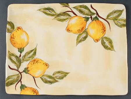 Lemon Orchard 16" Rectangular Serving Platter