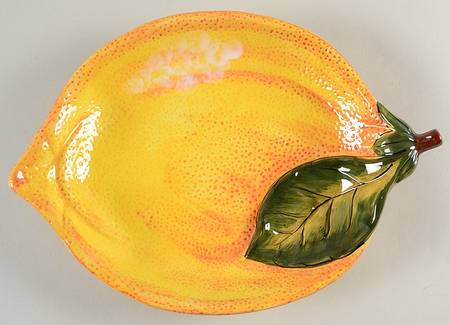 Lemon Orchard Chip Bowl/Plate for Chip & Dip Set
