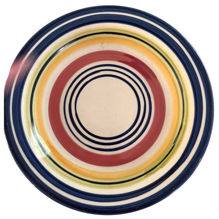 Multi Stripe Salad Plate