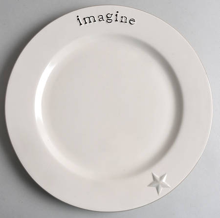 Word Expressions (Embossed Words) Service Plate (Charger) by Primitives By Kathy