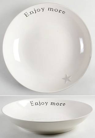 Word Expressions (Embossed Words) 14" Pasta Serving Bowl