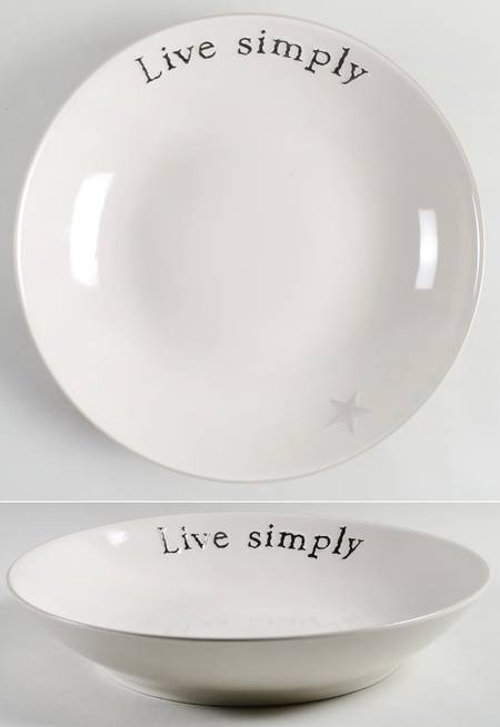 Word Expressions (Embossed Words) 13" Pasta Serving Bowl