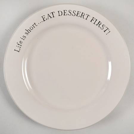 Word Expressions (Embossed Words) Dessert/Pie Plate