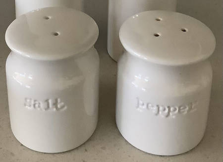 Sausalito Off White Salt & Pepper Set