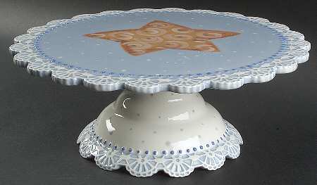 Sugar Cookie Suite 11" Diameter Pedestal Cake Stand