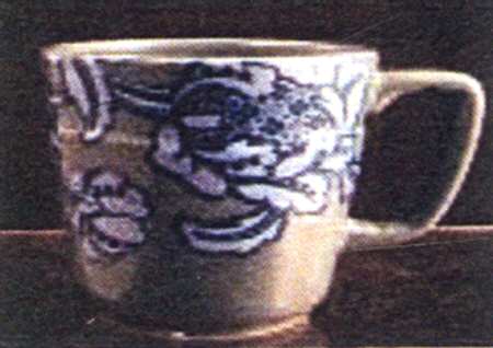 Peony Portrait Blue Mug