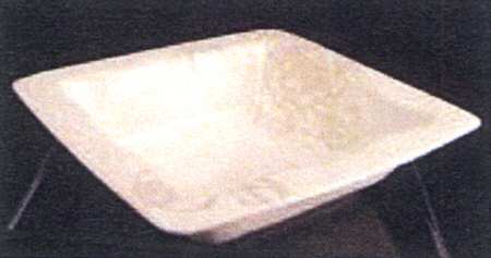Peony Portrait White 10" Square Vegetable Bowl