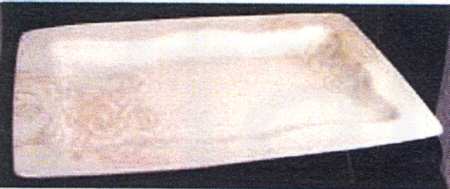 Peony Portrait White 16" Rectangular Serving Platter