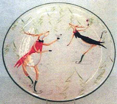 Reindeer Party 12" Chop Plate (Round Platter)