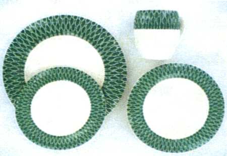 Pinwheel Solid Green Dinner Plate