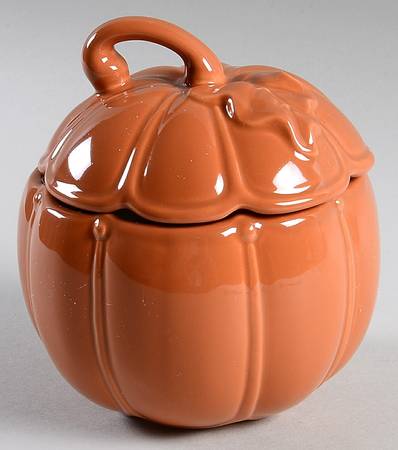 Pavillion (Autumn Colors) Figural Pumpkin Bowl & Lid