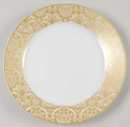 Golden Floral Salad Plate by Pier 1