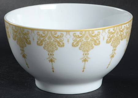 Golden Floral Soup/Cereal Bowl