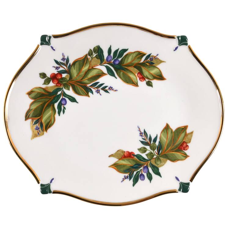 Winter Garden Oval Hors d'Oevre Dish