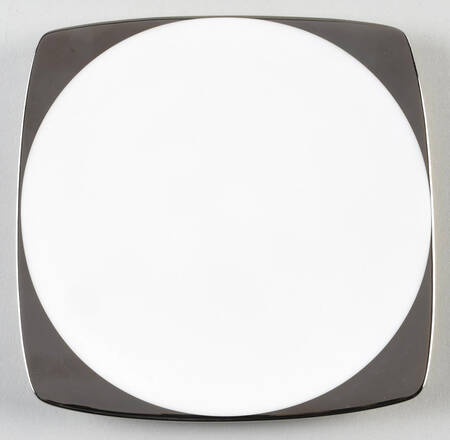 Crescent (White Background) Square Accent Salad Plate