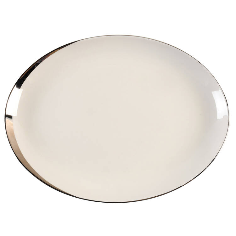 Crescent (White Background) 15" Oval Serving Platter