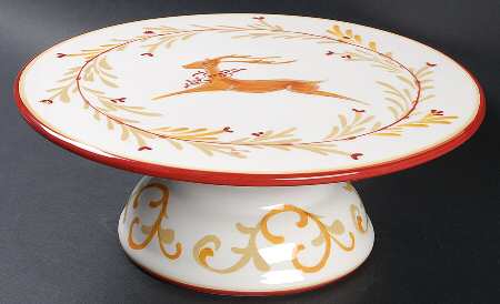 Winter Wonderland 11" Diameter Pedestal Cake Stand
