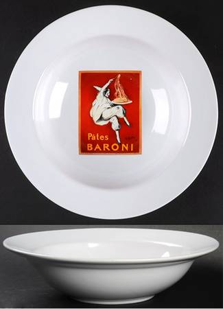 Vintage Posters 9" Individual Pasta Bowl
