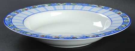 Country Roses Large Rim Soup Bowl