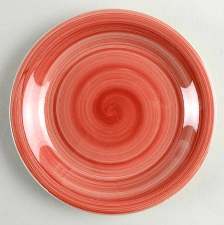 Swirl Cranberry Red Salad Plate