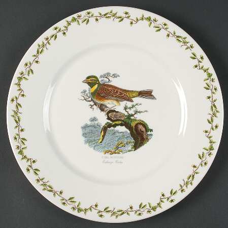 Birds of Britain Dinner Plate with Large 1 3/4" Rim