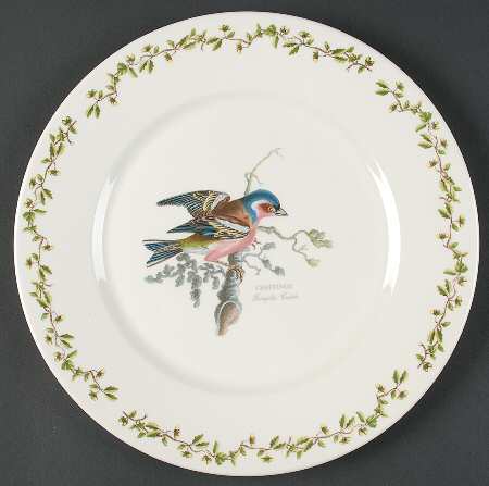 Birds of Britain Dinner Plate with Large 1 3/4" Rim