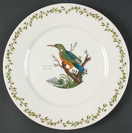Birds of Britain Dinner Plate with Large 1 3/4" Rim