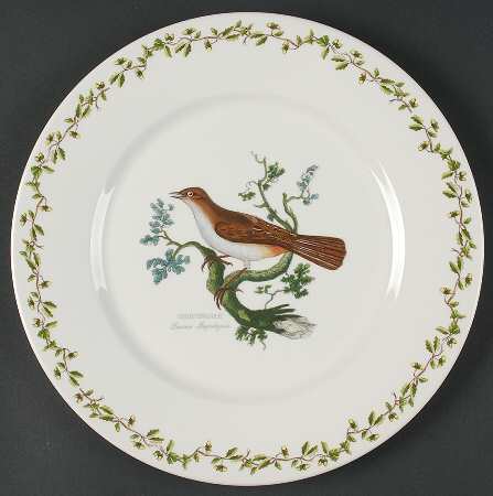 Birds of Britain Dinner Plate with Large 1 3/4" Rim