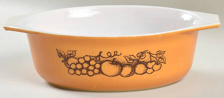 Old Orchard 1.5 Quart Oval Covered Casserole No Lid