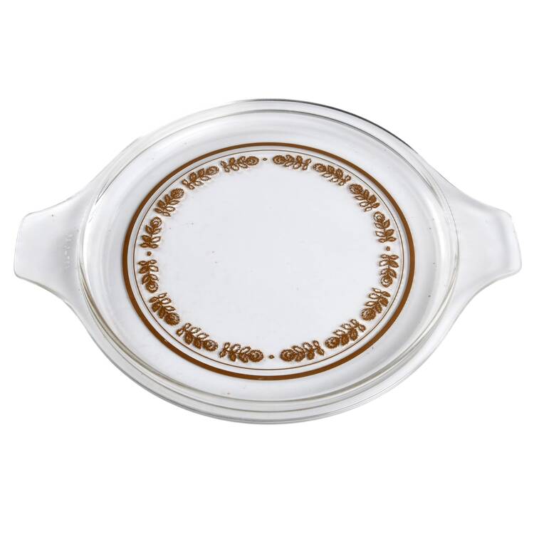Old Orchard Lid for 2.5 Quart Round Casserole by Pyrex