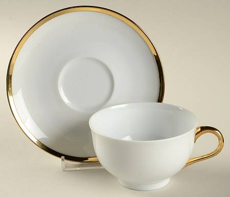 Cercle d'Or Et d'Argent Footed Cup & Saucer Set