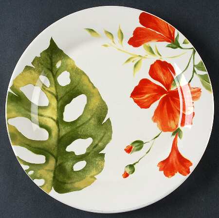 Exotic Floral Salad Plate