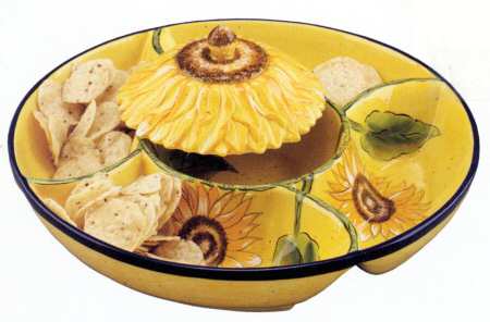 Tuscan Sun Chip & Dip with Lid