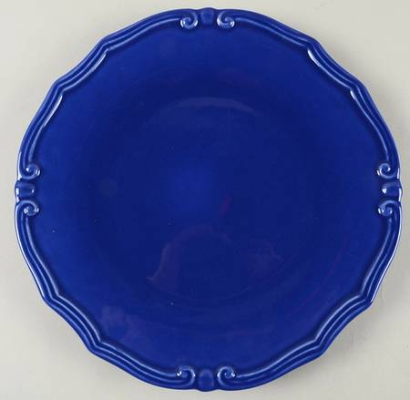 European Country Blue Dinner Plate
