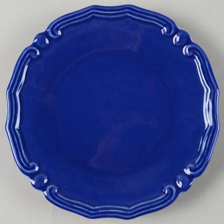 European Country Blue Bread & Butter Plate