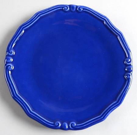 European Country Blue Salad Plate