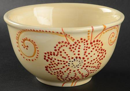 Floral Dot Soup/Cereal Bowl