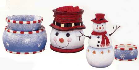 Snowman Check Votive Candleholder