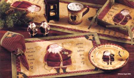 Jolly Santa Cloth Placemat
