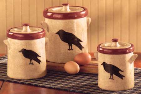 Crow Large Canister & Lid