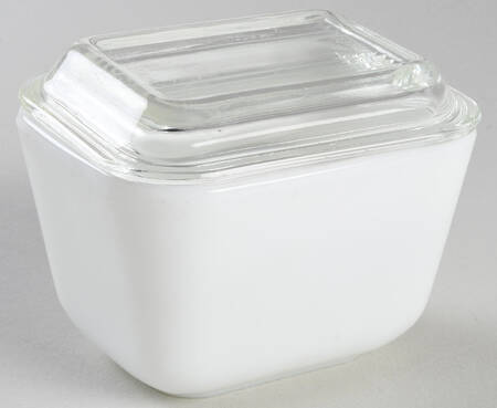 Opal (Milkglass) Small Refrigerator Jar & Lid