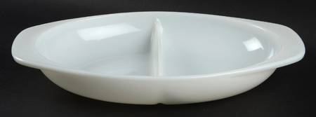Opal (Milkglass) 13" Oval Divided Vegetable Bowl