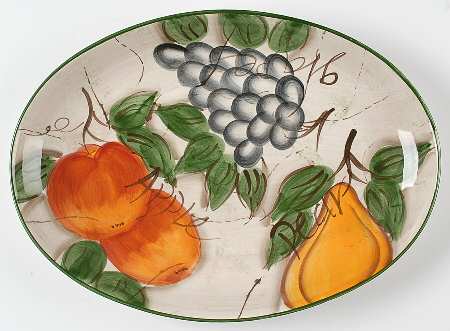 Parisian Fruit 15" Oval Serving Platter